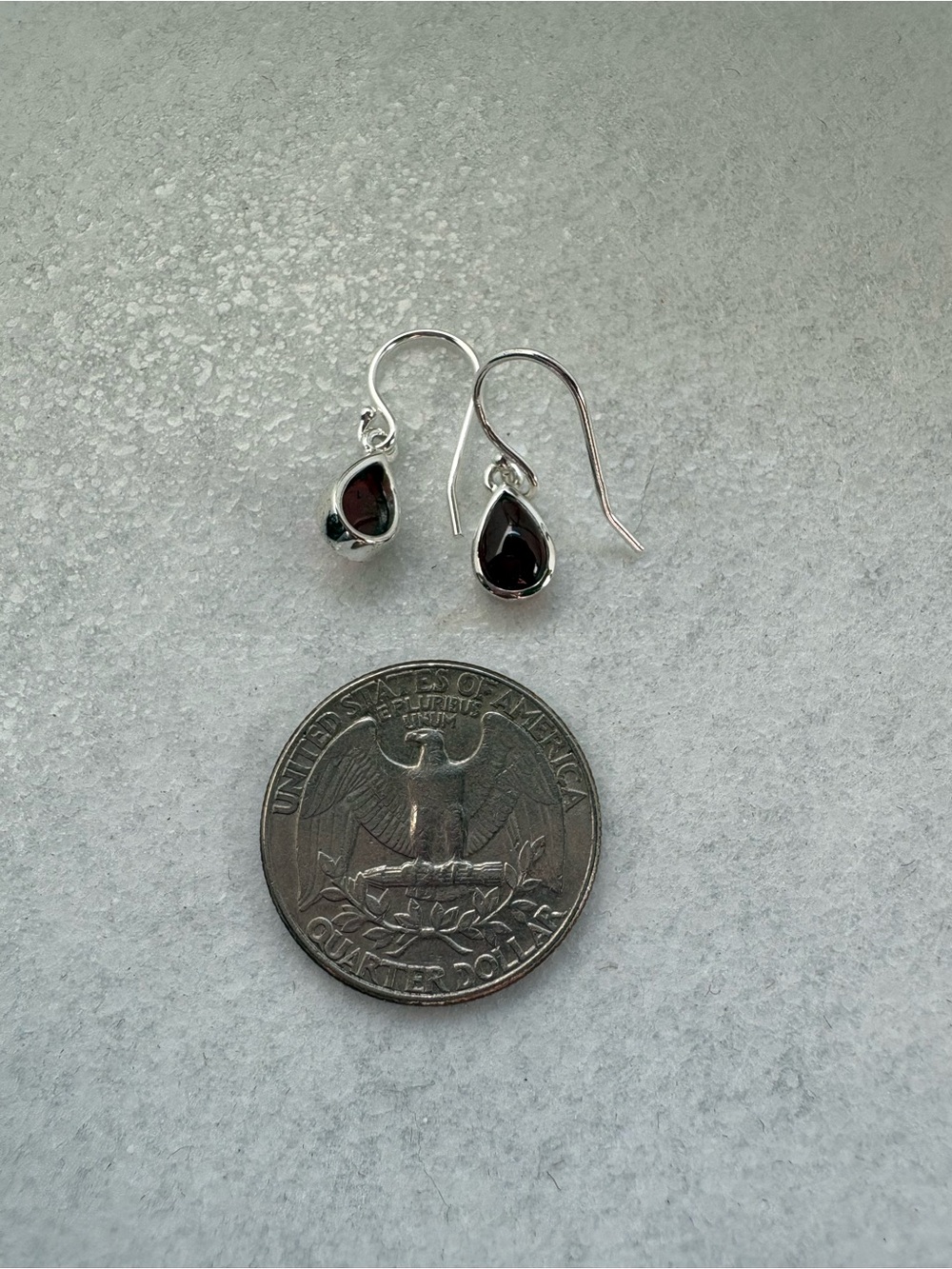 Rhodolite Garnet Pear Faceted Bezel Earrings - Picture 4 of 5